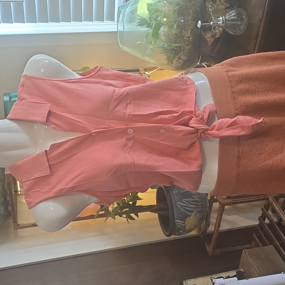 Tommy Bahama Pink Sleeveless Button-Down Shirt